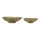 Eglo - SET 2x Dekoratives Tablett d 28/21 cm golden