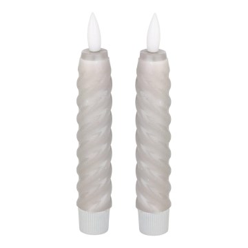 Eglo - SET 2x LED-Kerze LED/1xAAA 15 cm grau