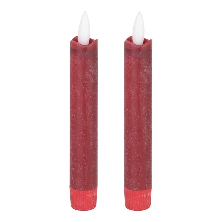 Eglo - SET 2x LED-Kerze LED/1xAAA 15 cm rot