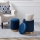 Eglo - SET 2x Sitzhocker d 31,5/36 cm blau/golden