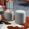 Eglo - SET 2x Sitzhocker d 34,5/39 cm grau