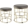 Eglo - SET 2x Sitzhocker grau/golden
