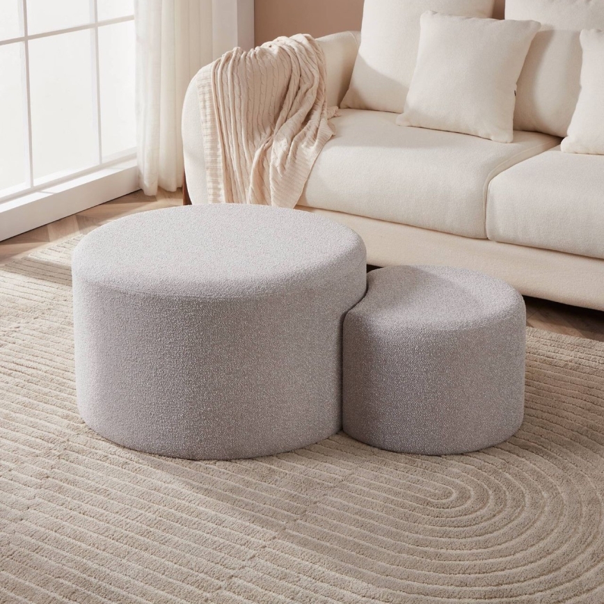 Eglo - SET 2x Sitzhocker grau