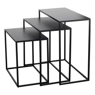 Eglo - SET 3x Beistelltisch schwarz