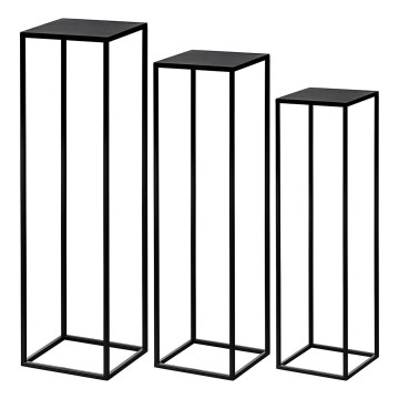 Eglo - SET 3x Blumenständer schwarz