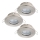 Eglo - SET 3x LED-Badezimmer-Einbauleuchte 1xGU10/4W/230V IP44 matt Chrom