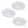Eglo - SET 3x LED-Badezimmer-Einbauleuchte 1xGU10/4W/230V IP44 weiß