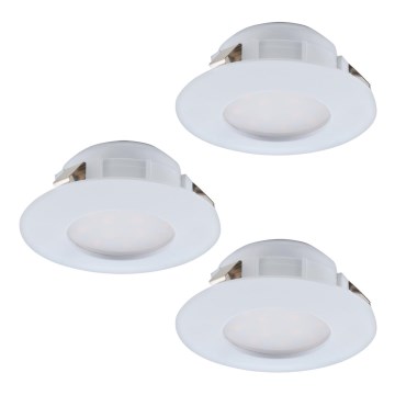Eglo - SET 3x LED-Deckenleuchte für Badezimmer PINEDA 1xLED/4,9W/230V IP44