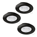 Eglo - SET 3x LED-Einbauleuchte 1xGU10/4W/230V schwarz