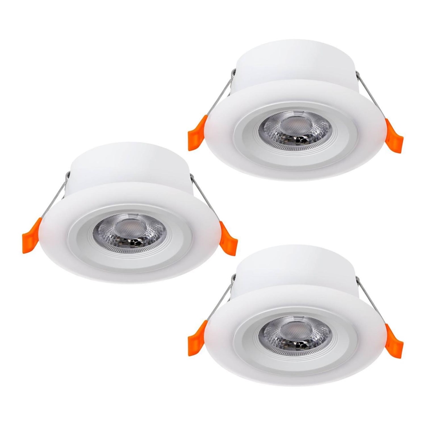 Eglo - SET 3x LED-Einbauleuchte 3xLED/4,8W/230V weiß