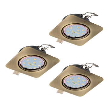 Eglo - SET 3x LED-Einbauleuchte PENETO 1xGU10-LED/5W/230V