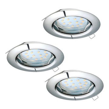 Eglo - SET 3x LED Einbauleuchte PENETO 3xGU10-LED/3W/230V