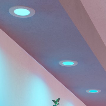 Eglo - Set 3x LED RGBW dimmbare Badezimmer-Einbauleuchten LED/2,8W/230V 2700-6500K Ø 8,8 cm IP44 weiß