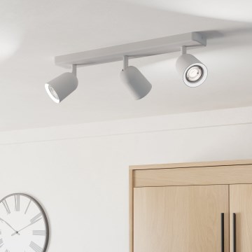 Eglo - Spotleuchte 3x GU10/10W/230V, weiß