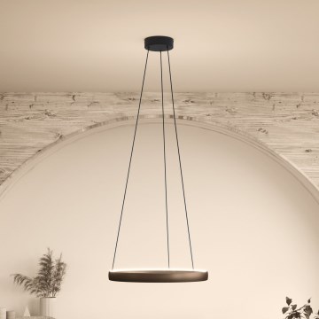 Eglo Stars of Light - LED-dimmbare Pendelleuchte mit Seilaufhängung und Bewegungsmelder 2xLED/19W/230V 2200-6500K Ø 55 cm braun