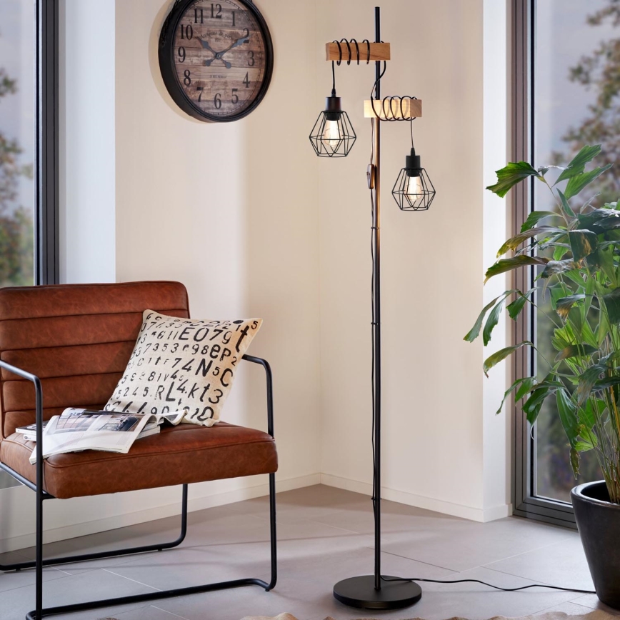 Eglo - Stehlampe TOWNSHEND 2xE27/60W/230V