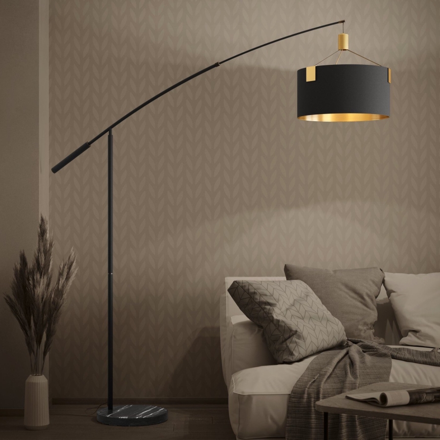 Eglo - Stehleuchte 3xE27/40W/230V schwarz/golden