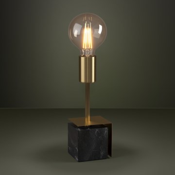 Eglo - Tischleuchte 1xE27/40W/230V golden/schwarz Marmor