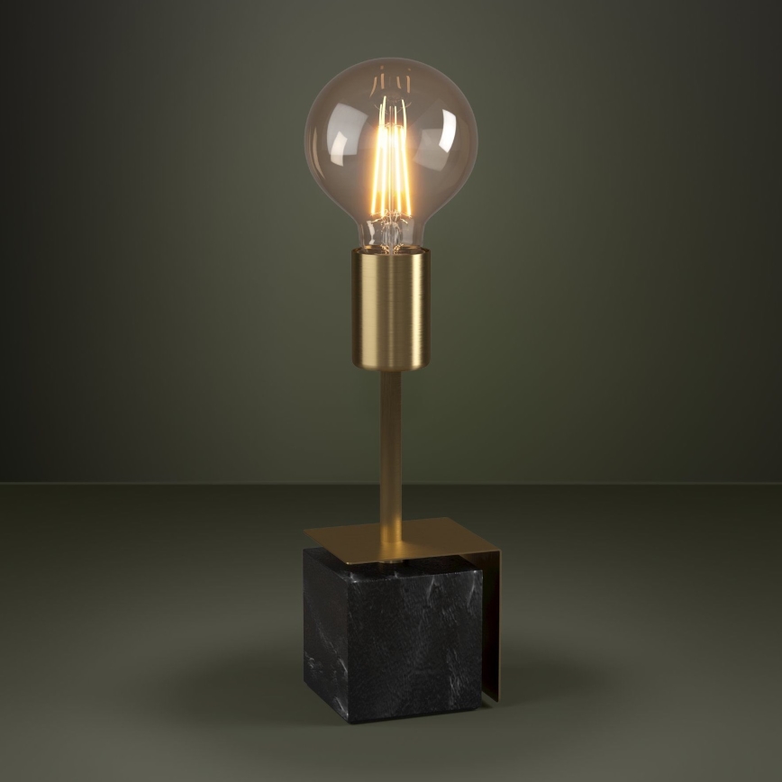 Eglo - Tischleuchte 1xE27/40W/230V golden/schwarz Marmor