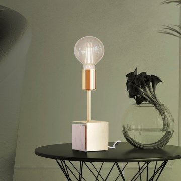 Eglo - Tischleuchte 1xE27/40W/230V golden/weiß Marmor