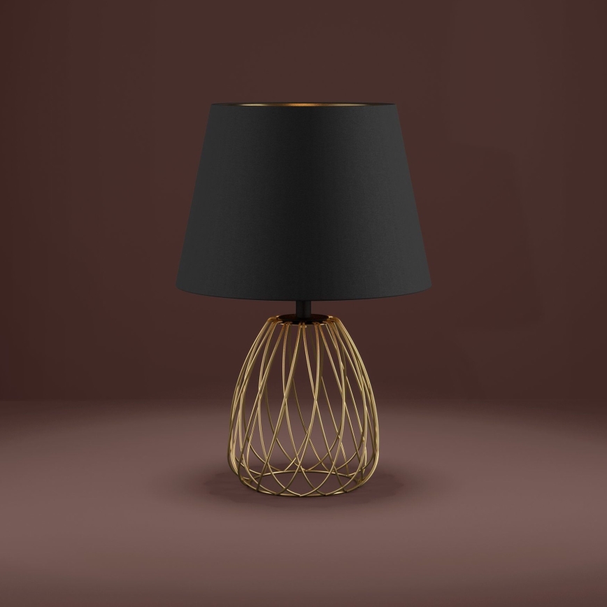 Eglo - Tischleuchte 1xE27/40W/230V schwarz/golden