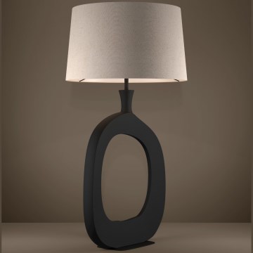 Eglo - Tischleuchte 1xE27/60W/230V 88 cm schwarz/cremefarben