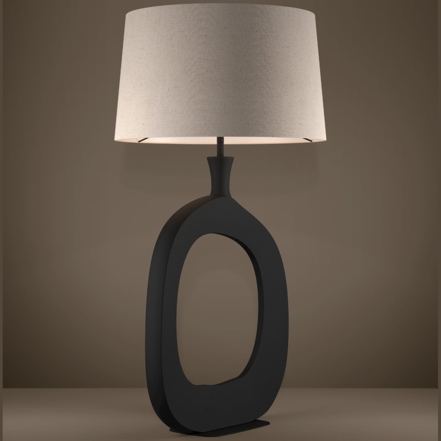 Eglo - Tischleuchte 1xE27/60W/230V 88 cm schwarz/cremefarben