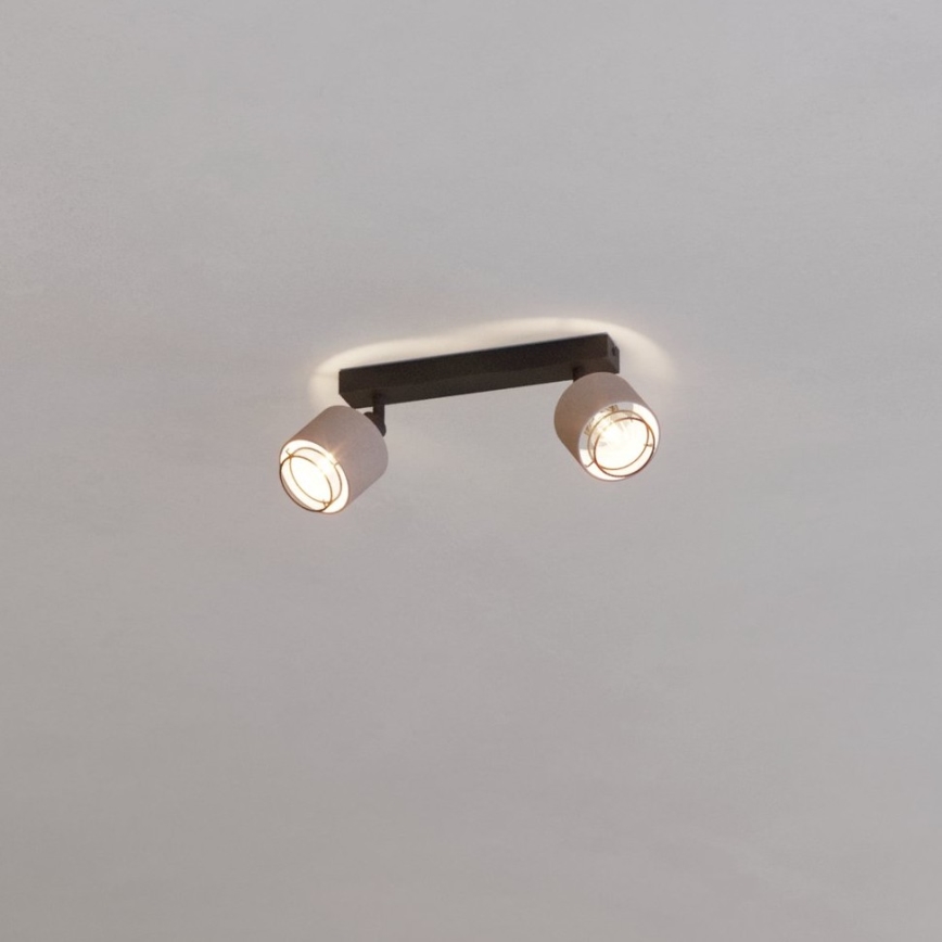 Eglo - Wandleuchte 2xE14/40W/230V schwarz/beige