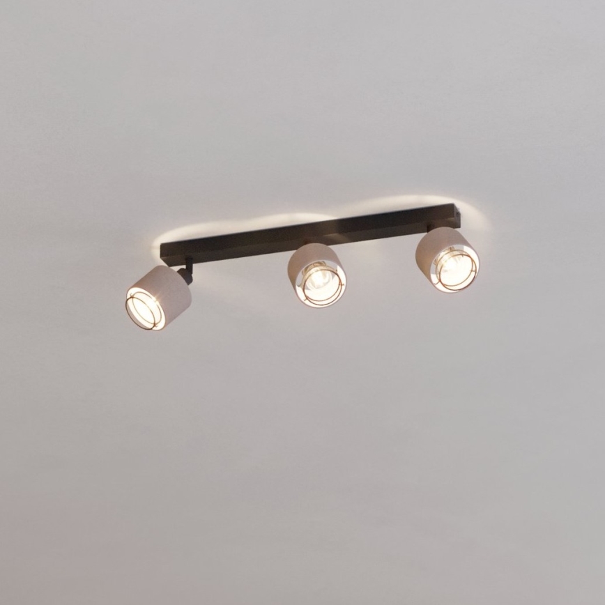 Eglo - Wandleuchte 3xE14/40W/230V schwarz/beige