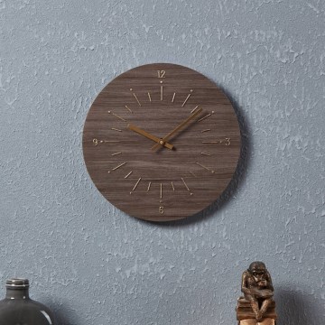 Eglo - Wanduhr 1xAA d 30 cm braun