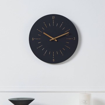 Eglo - Wanduhr 1xAA d 30 cm schwarz