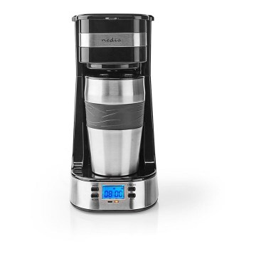 Ein-Tassen-Kaffeemaschine (0,4 l) mit Timer und Thermobecher