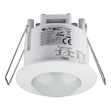 Einbau-PIR-Bewegungsmelder für abgehängte Decken, 360°, 300W/230V, weiß