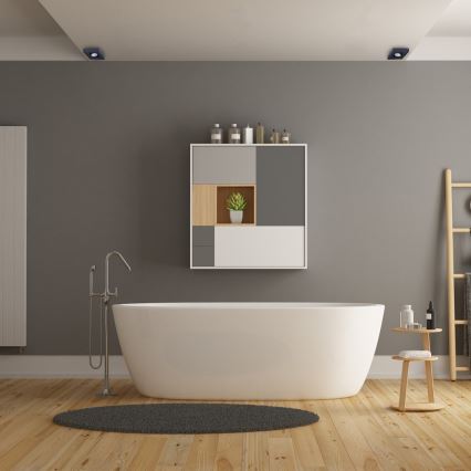 Einbau-Spotleuchte NUSA 1xGU5,3/MR16/50W/12V eckig schwarz