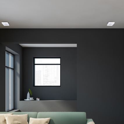 Einbau-Spotleuchte NUSA 1xGU5,3/MR16/50W/12V quadratisch weiß