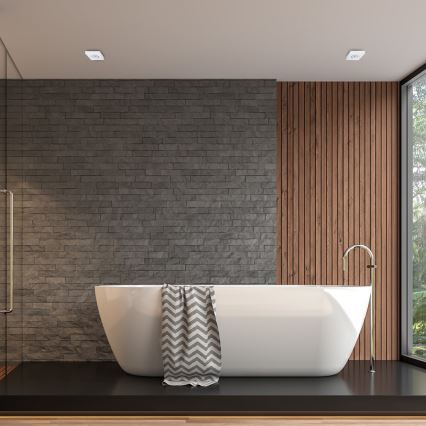 Einbau-Spotleuchte NUSA 1xGU5,3/MR16/50W/12V quadratisch weiß