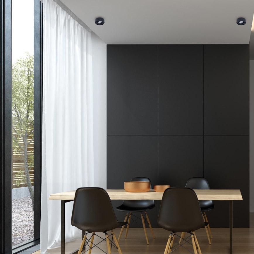 Einbau-Spotleuchte NUSA 1xGU5,3/MR16/50W/12V rund schwarz