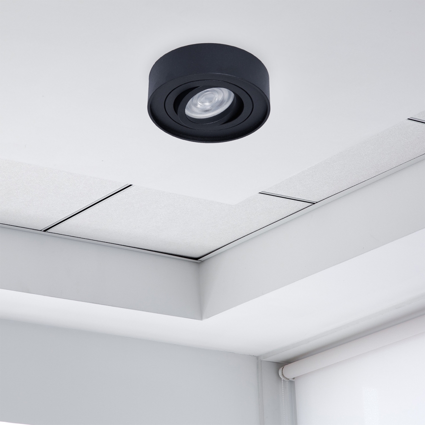 Einbau-Spotleuchte NUSA 1xGU5,3/MR16/50W/12V rund schwarz