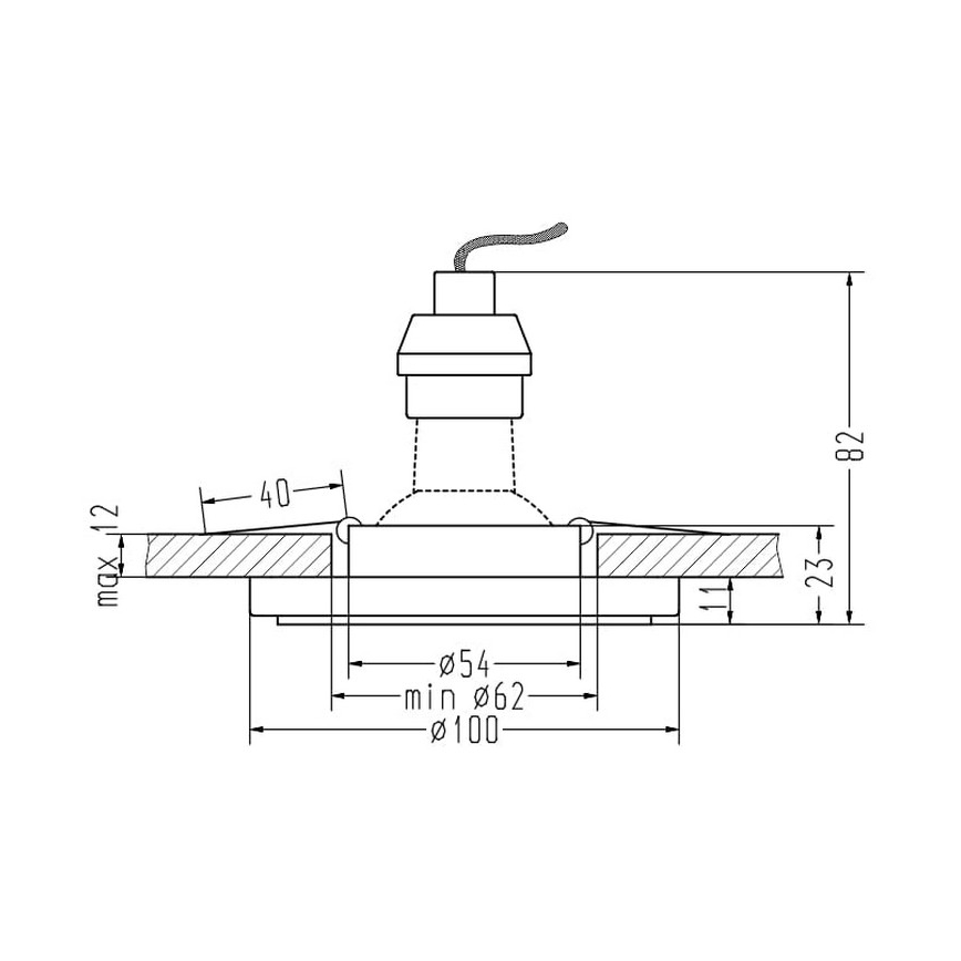Einbaubeleuchtung EYE 1xGU10/35W/230V