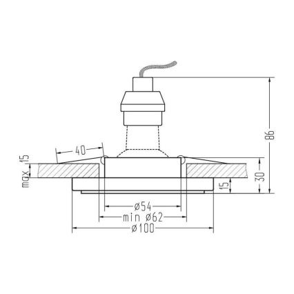 Einbaubeleuchtung EYE 1xGU10/35W/230V