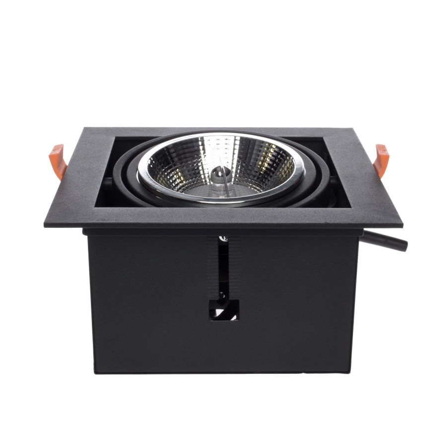 Einbaubeleuchtung PLAZA AR111 1xGU10/12W/230V schwarz