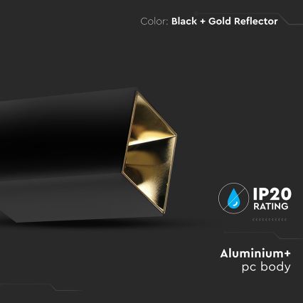 Einbauleuchte 1xGU10/35W/230V Schwarz/Gold