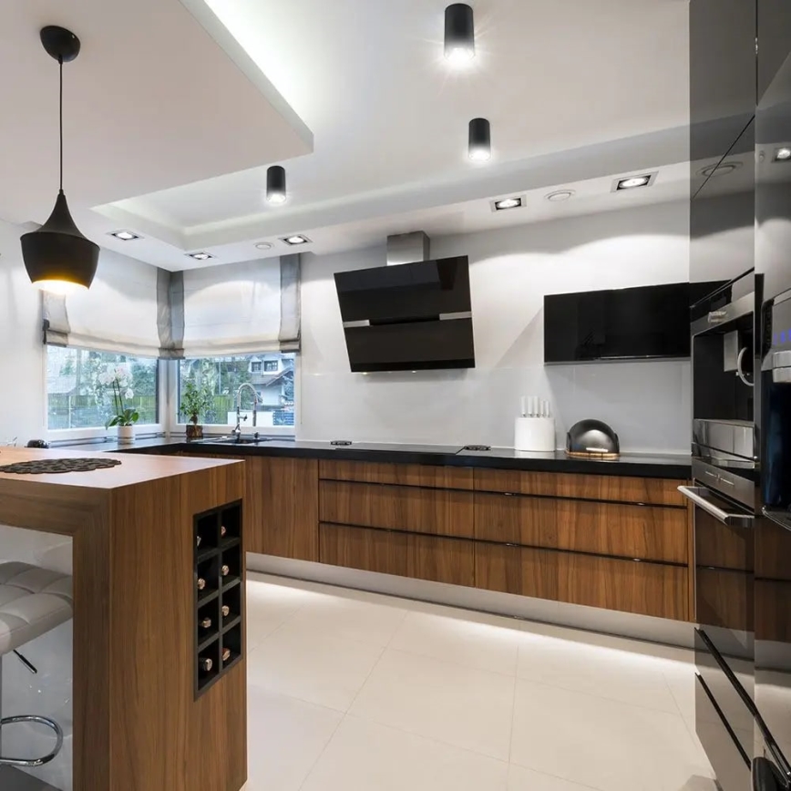 Einbauleuchte 1xGU10/35W/230V schwarz/silber