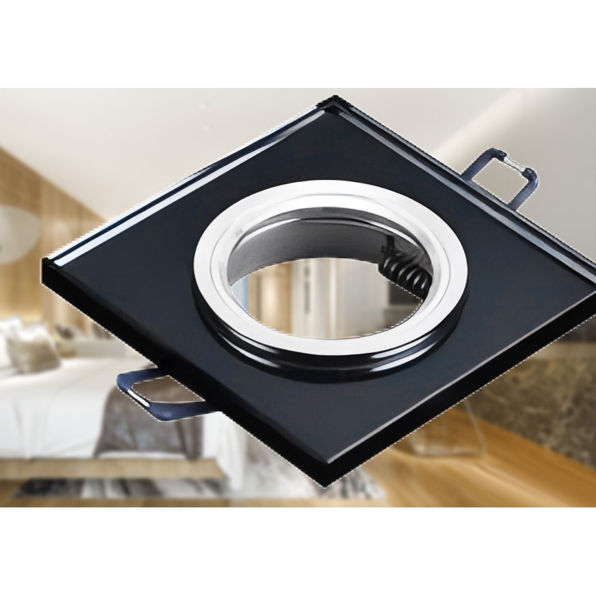 Einbauleuchte 1xGU10/MR16/10W/230V 9x9 cm schwarz