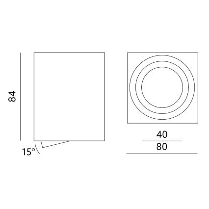 Einbauleuchte OH37 35W/230V 8,4 cm schwarz
