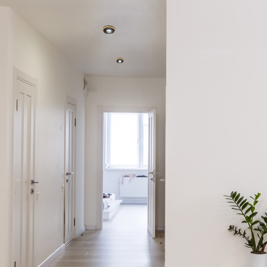 Einbauleuchte TOBBY 1xGU10/20W/230V Ø 11,5 cm Eiche/Schwarz