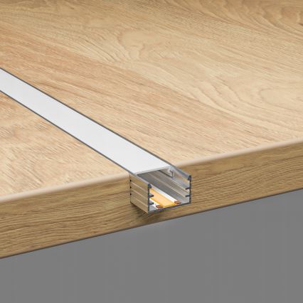 Einbauprofil für LED-Streifen 1 m silber/weiß
