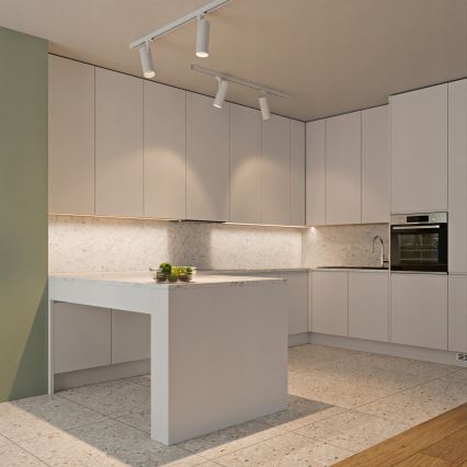 Einbauprofil für LED-Streifen, 1 m, Silber/Weiß
