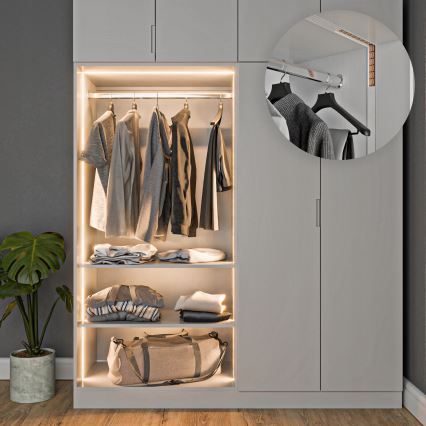 Einbauprofil für LED-Streifen, 1 m, Silber/Weiß