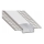 Einbauprofil für LED-Streifen, 1 m, silber/weiß